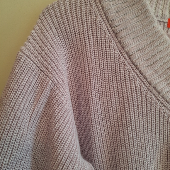 Joe Fresh Lilac Purple V Neck Knit Sweater - Picture 5 of 9